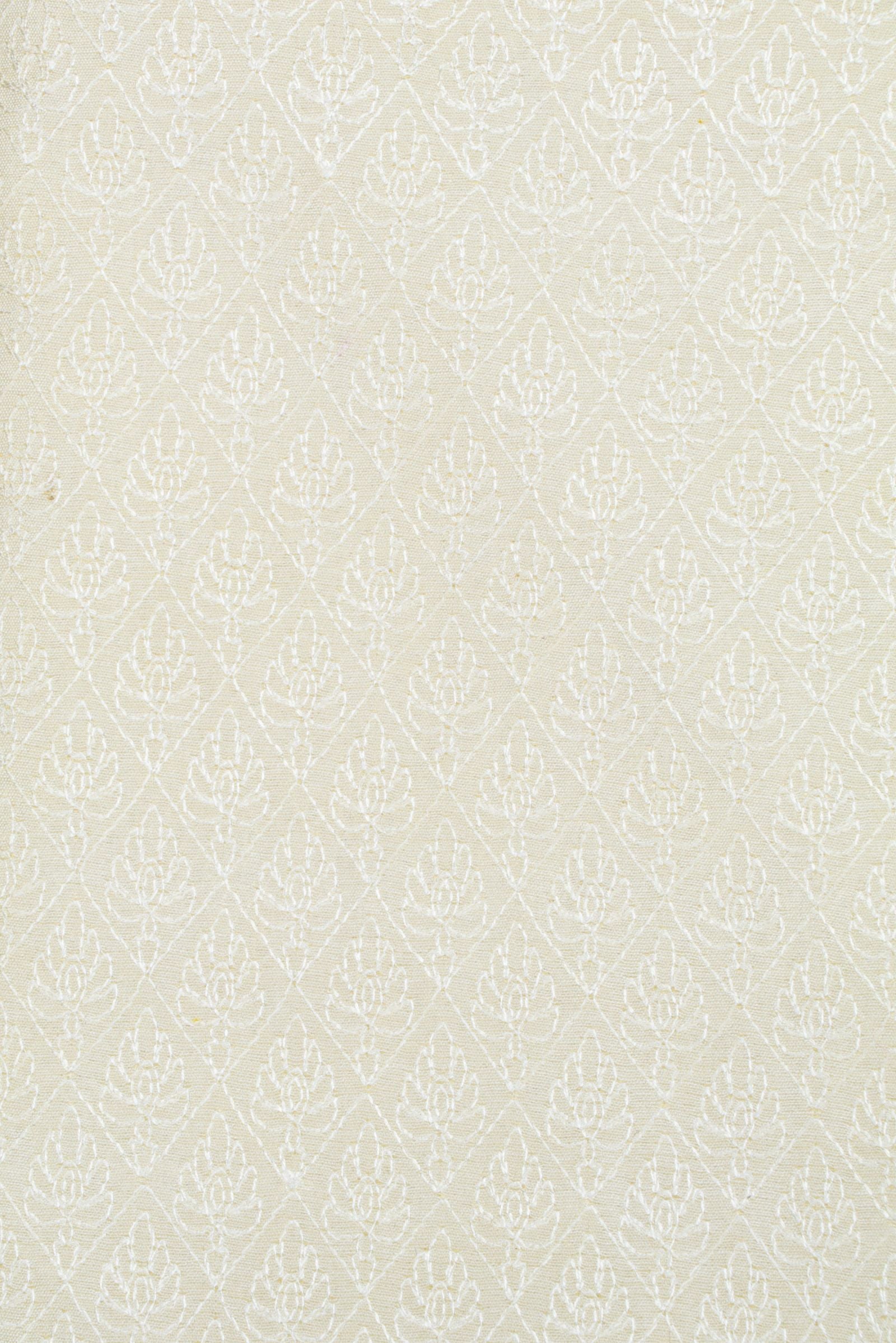 Cream Munga silk  Fabric
