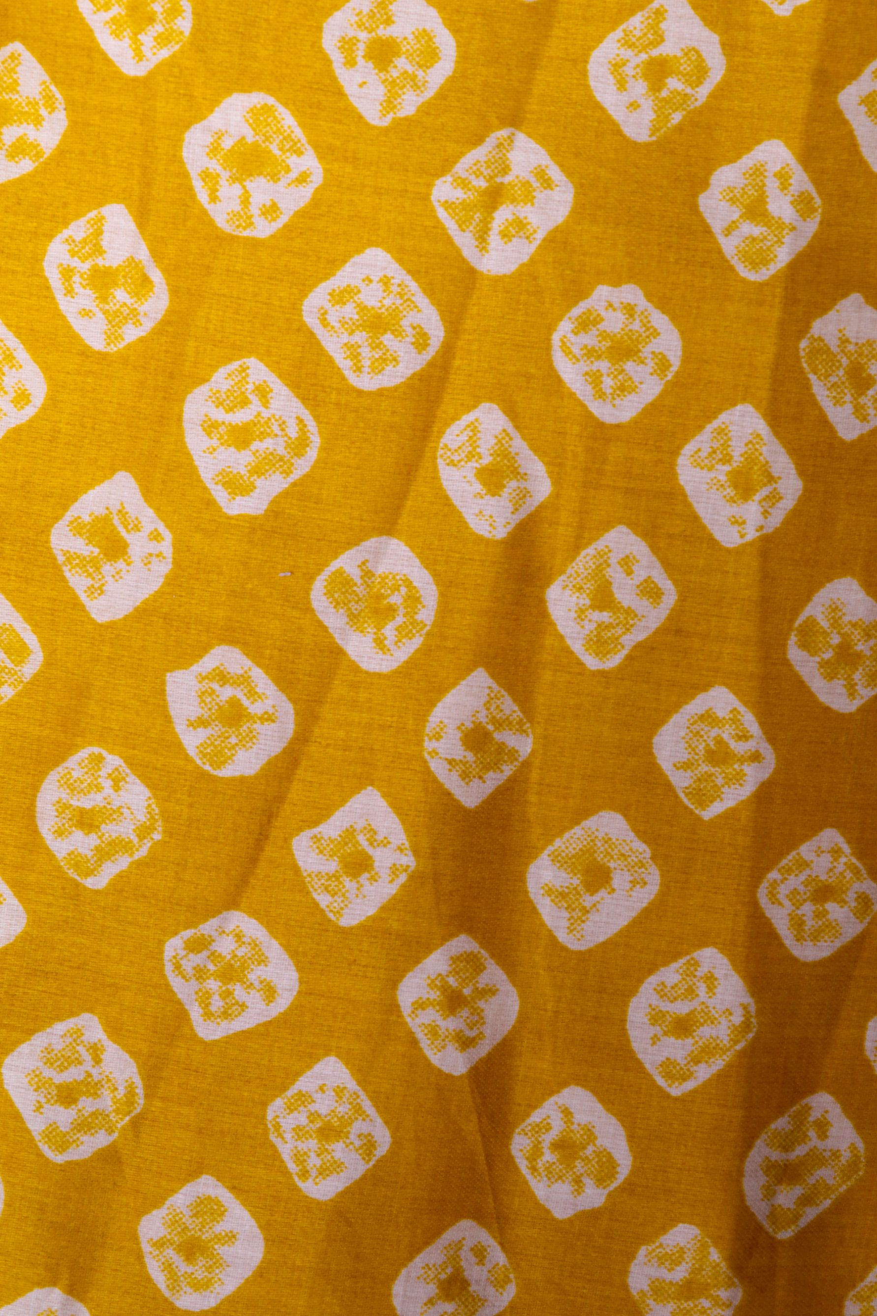 Mustard Cotton Silk Fabric