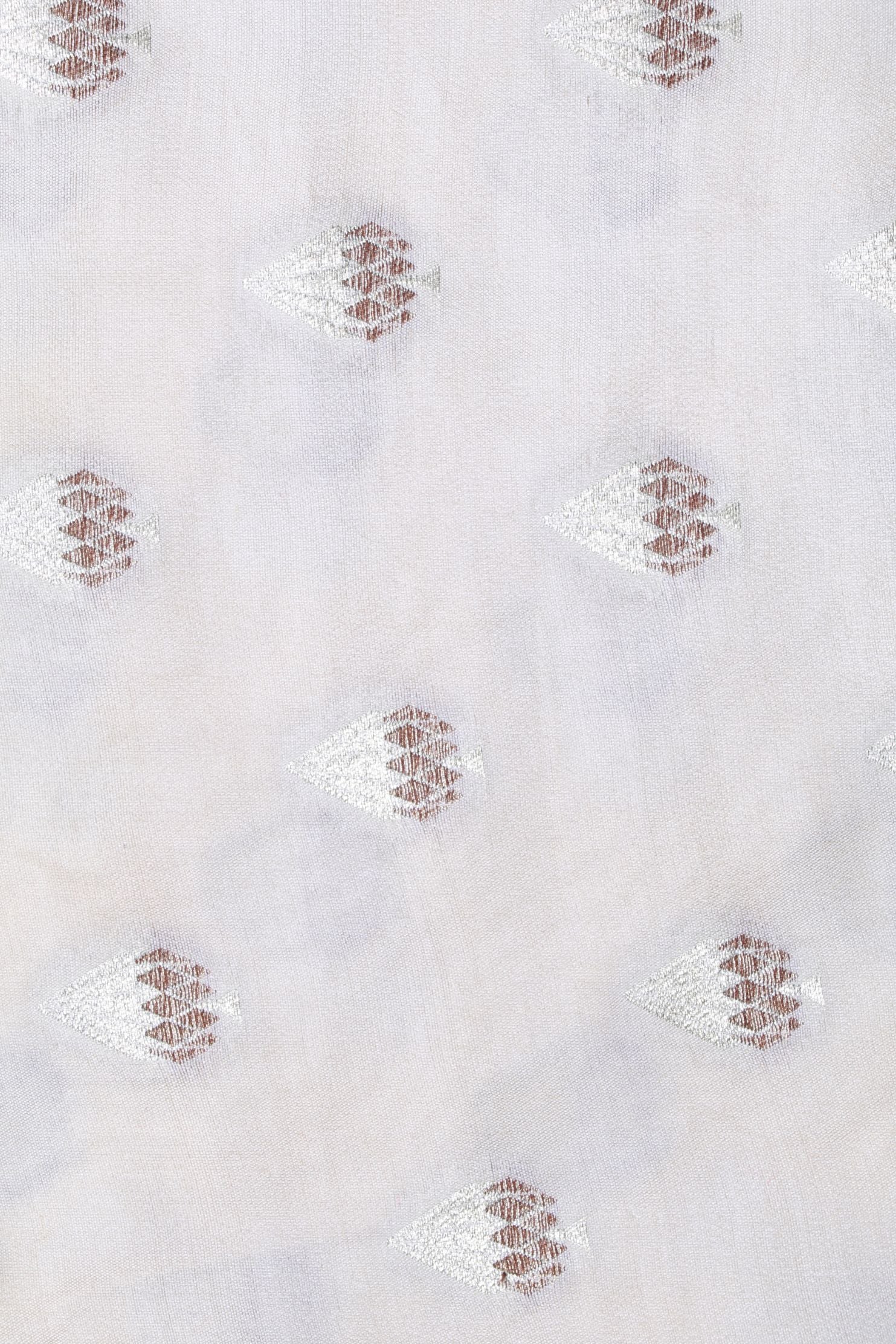 Off White Chiniya Silk Fabric