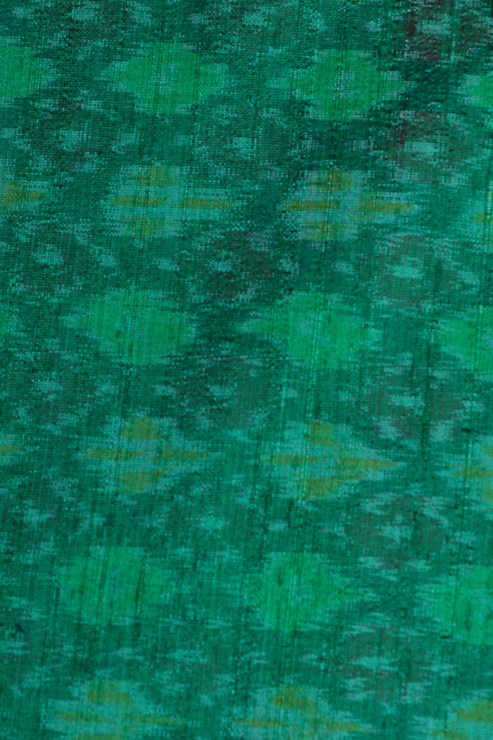 Green Patola Silk Fabric