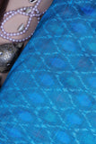 Light Blue Patola Silk Fabric