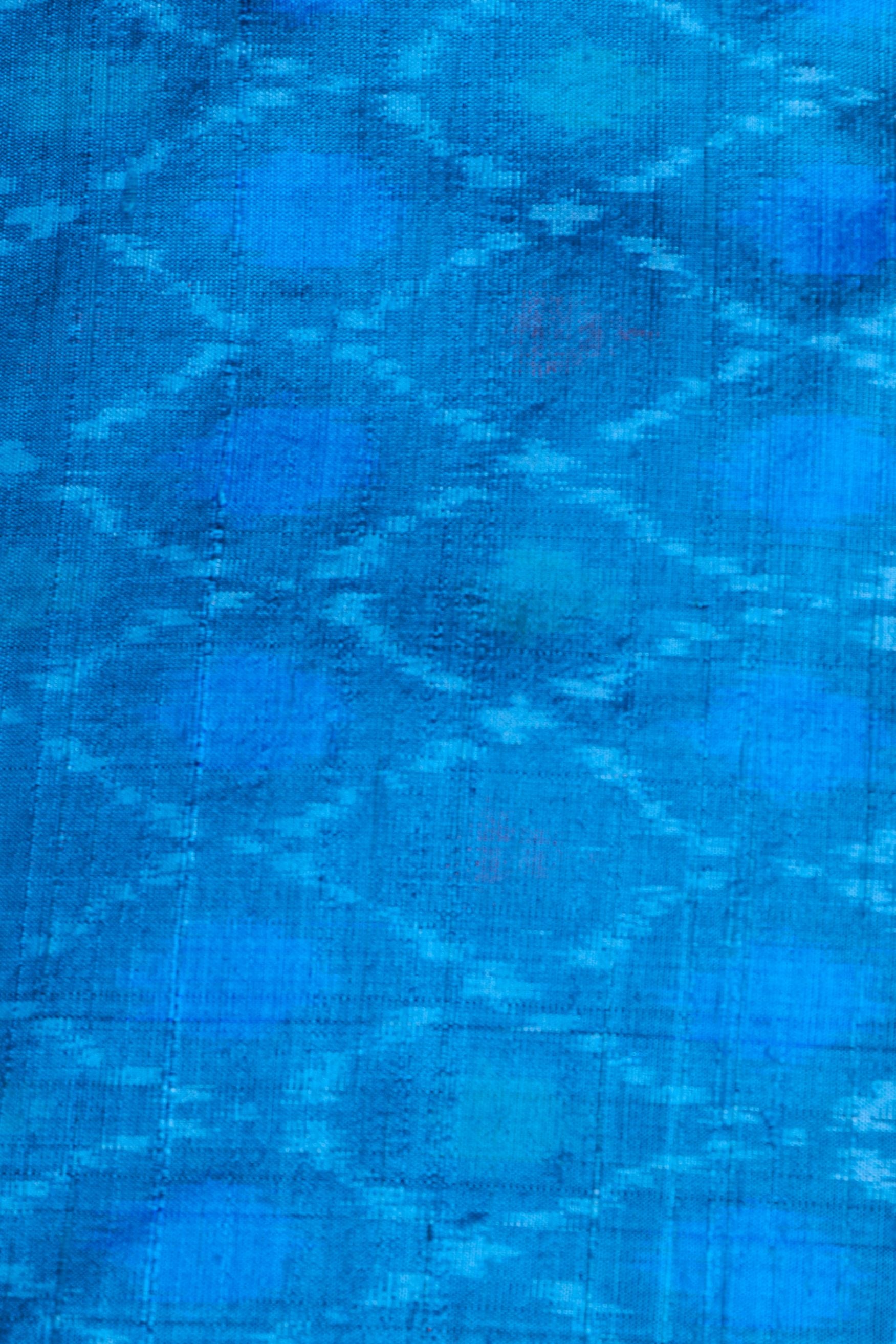 Light Blue Patola Silk Fabric