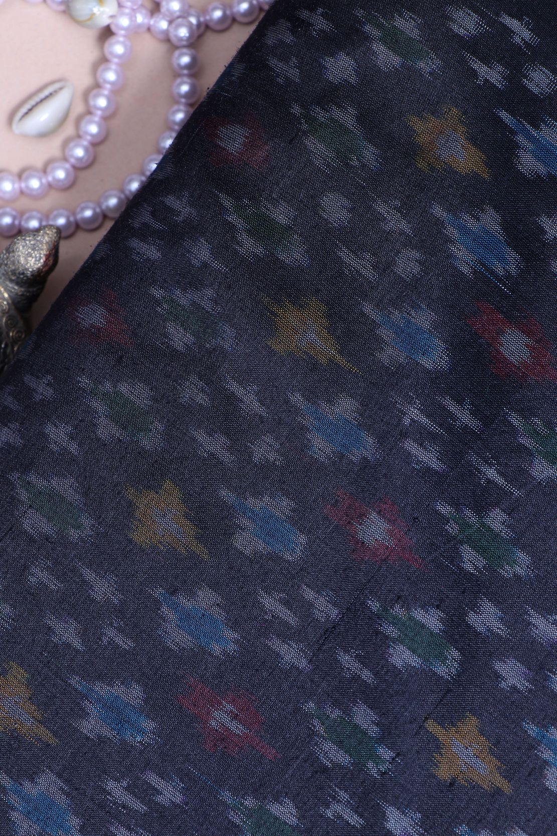 Black Patola Silk Fabric