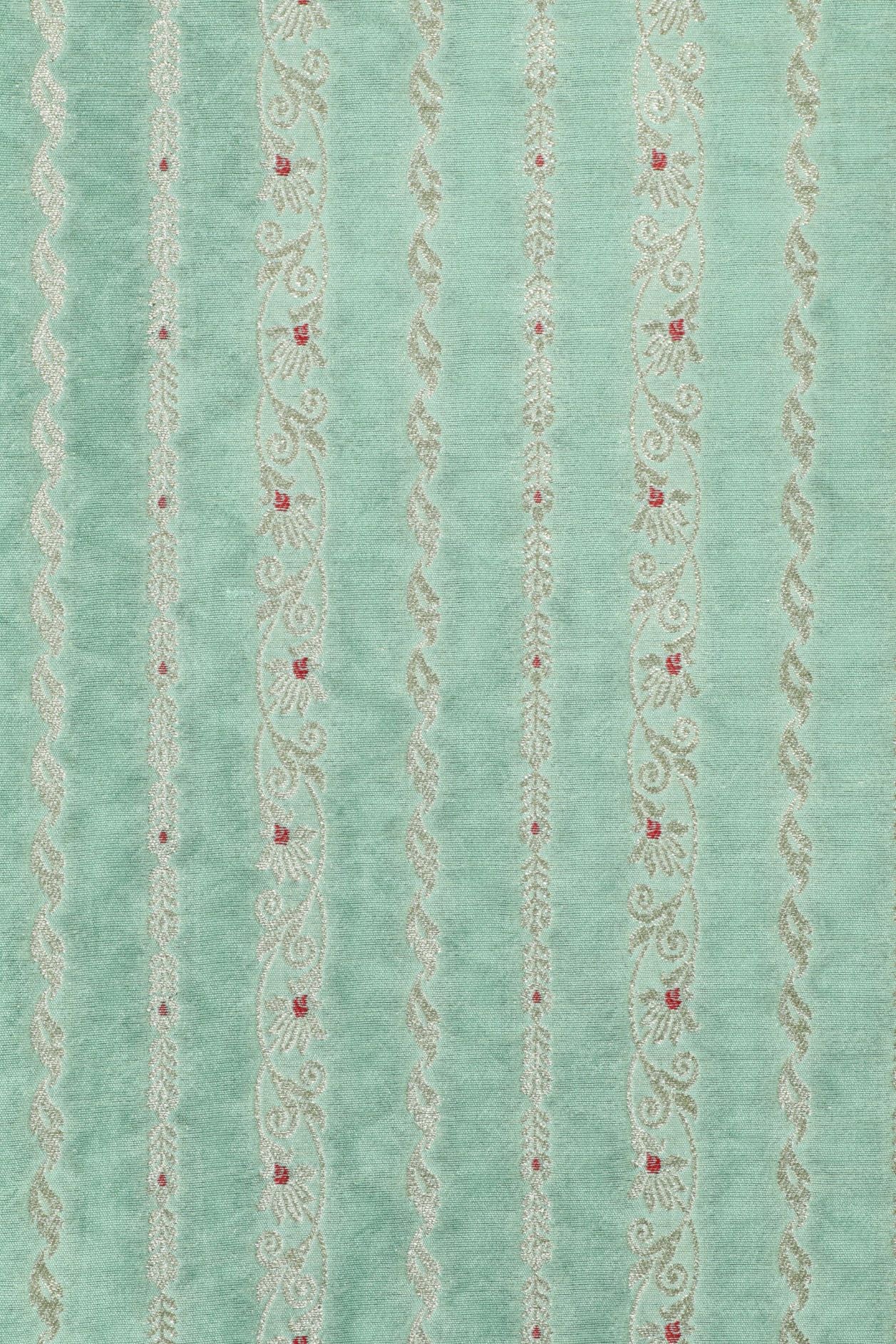 Green Chiniya Silk Fabric