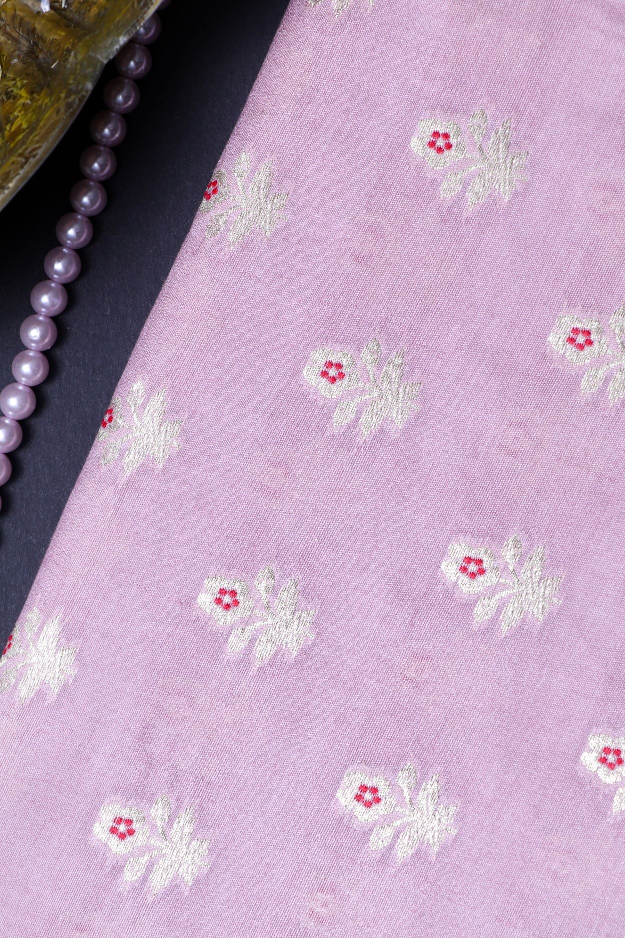 Purple Chiniya Silk Fabric