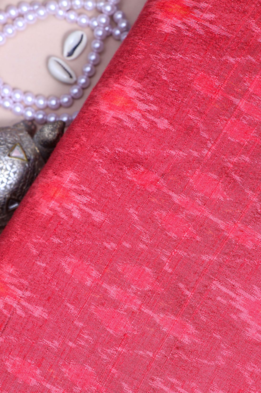 Red Patola Silk Fabric