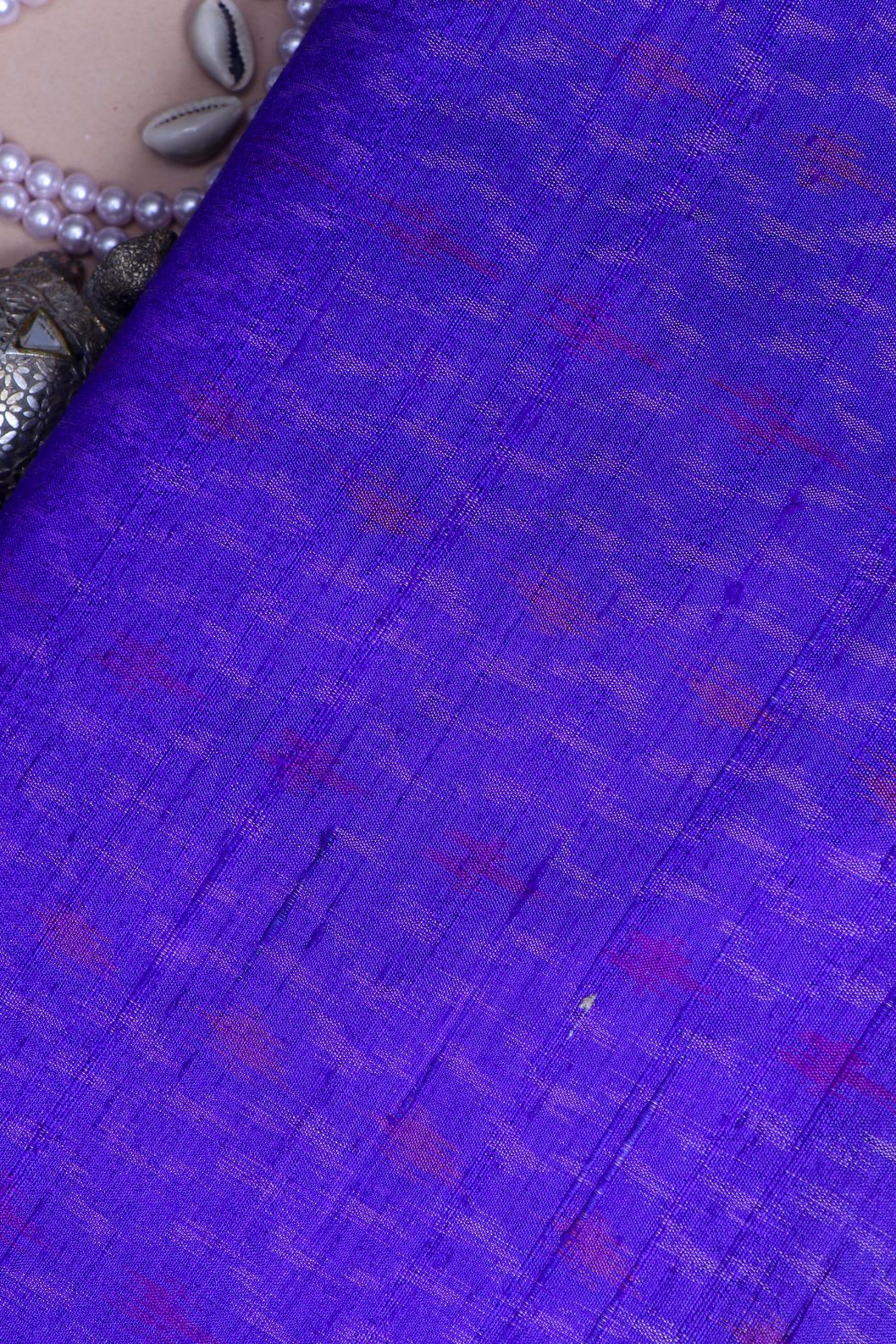Blue Patola Silk Fabric