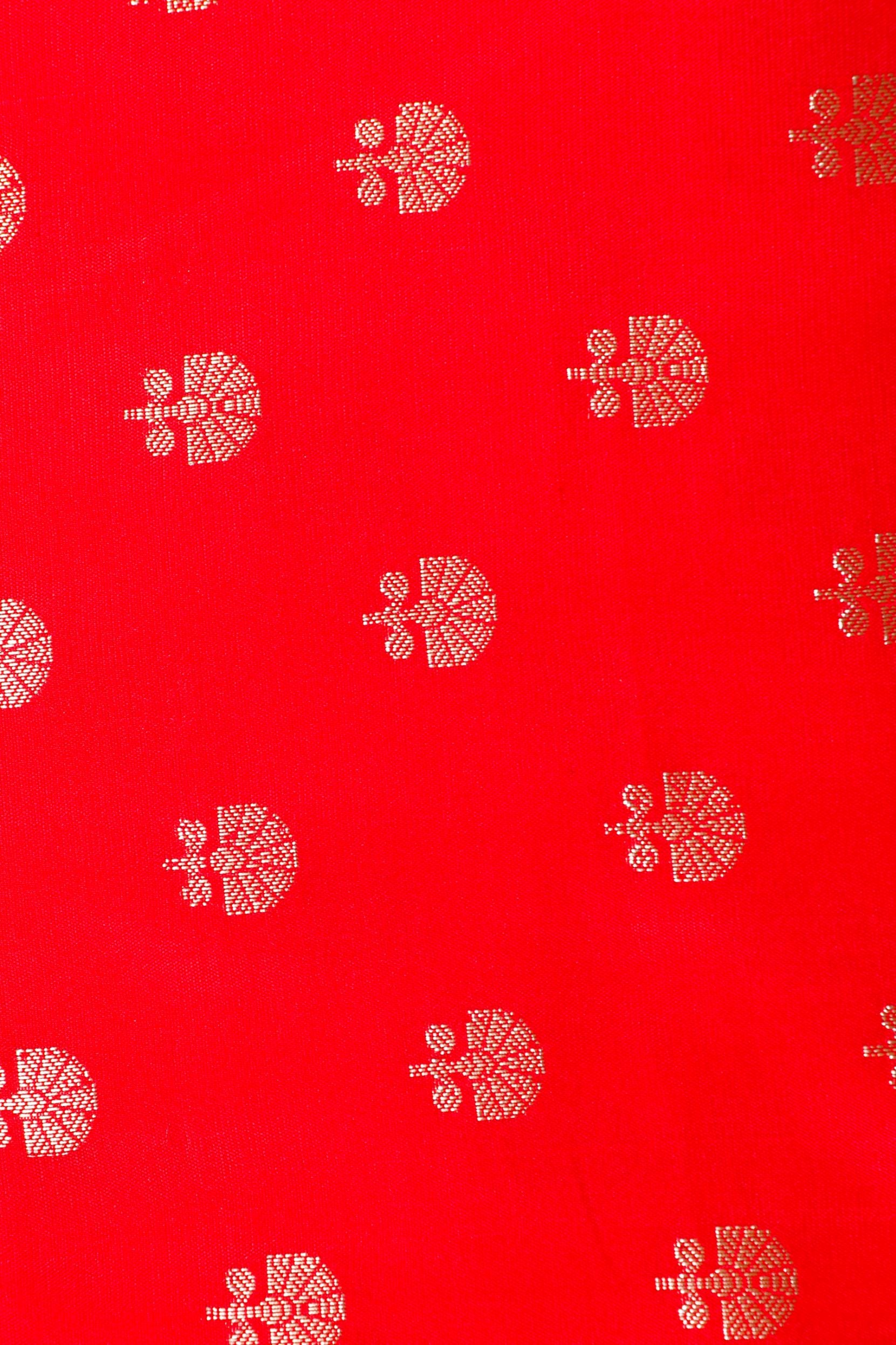 Red Viscose Silk Fabric