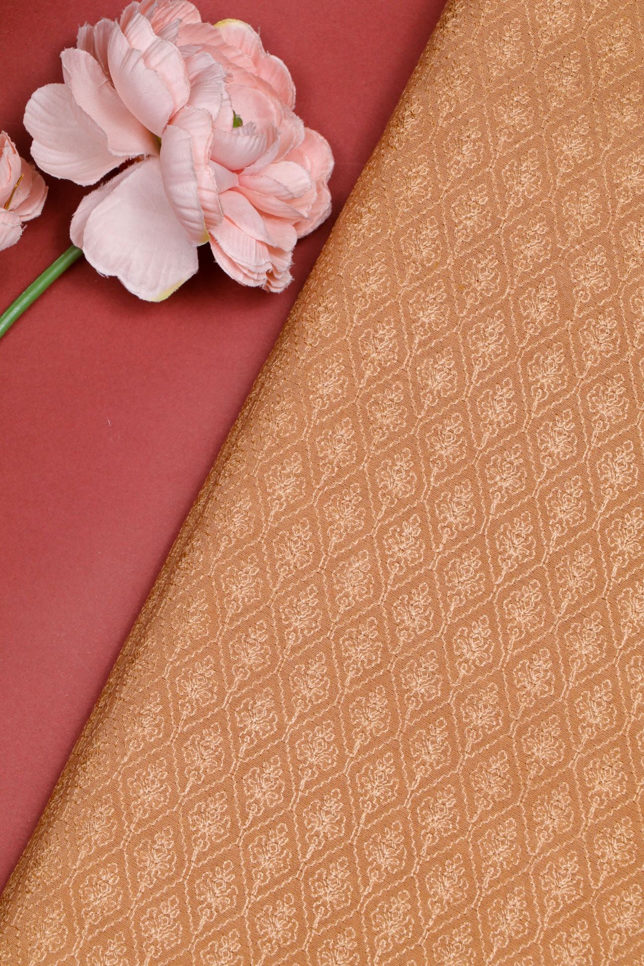 Brown Munga silk  Fabric