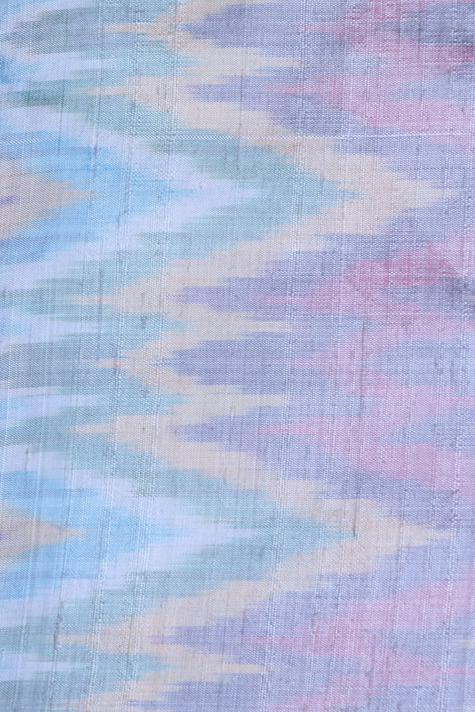 Grey Patola Silk Fabric