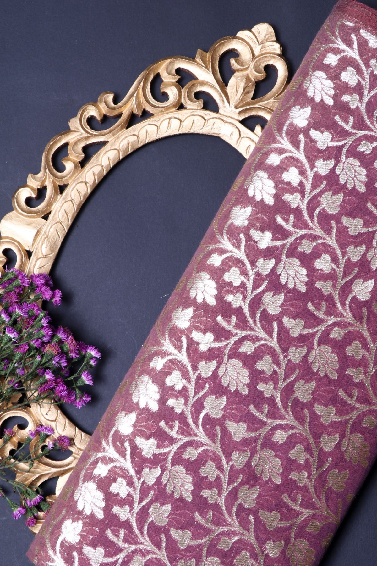 Purple Chanderi Fabric