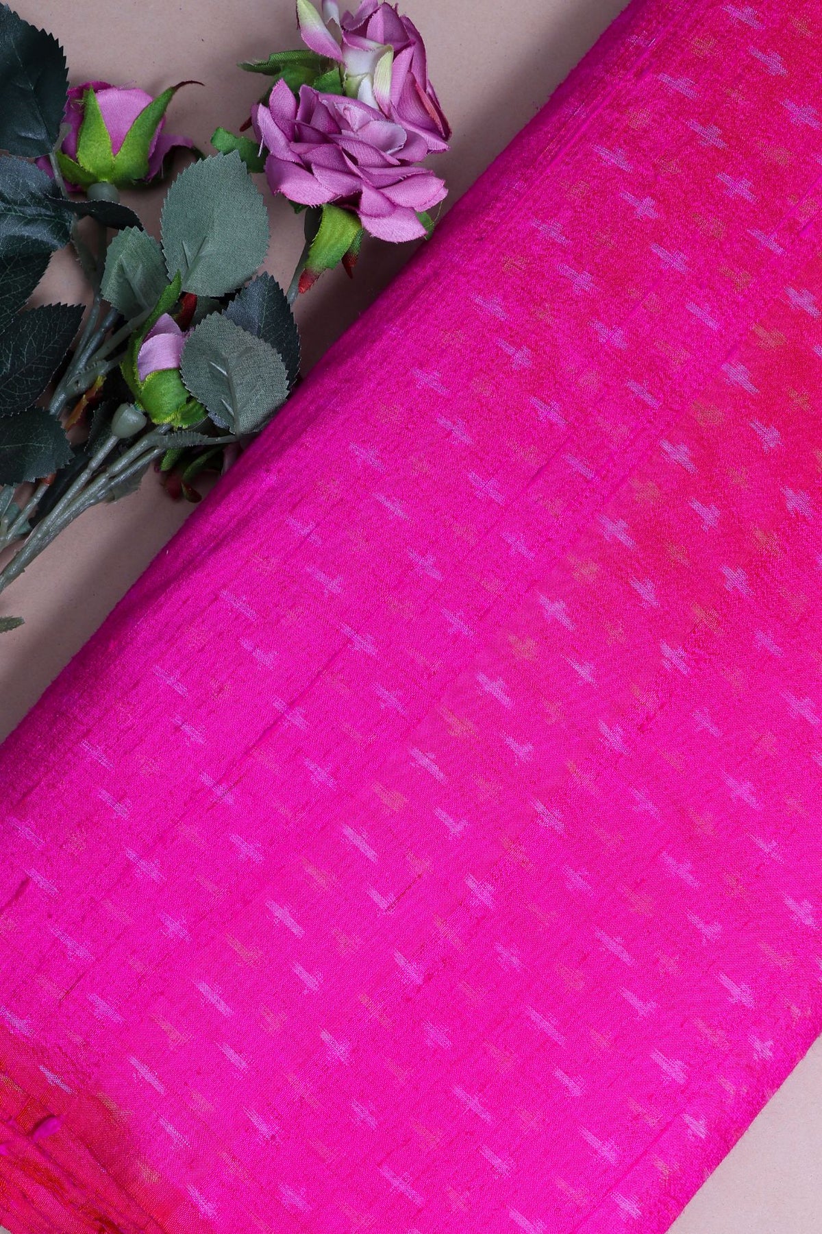 Pink Patola Silk Fabric