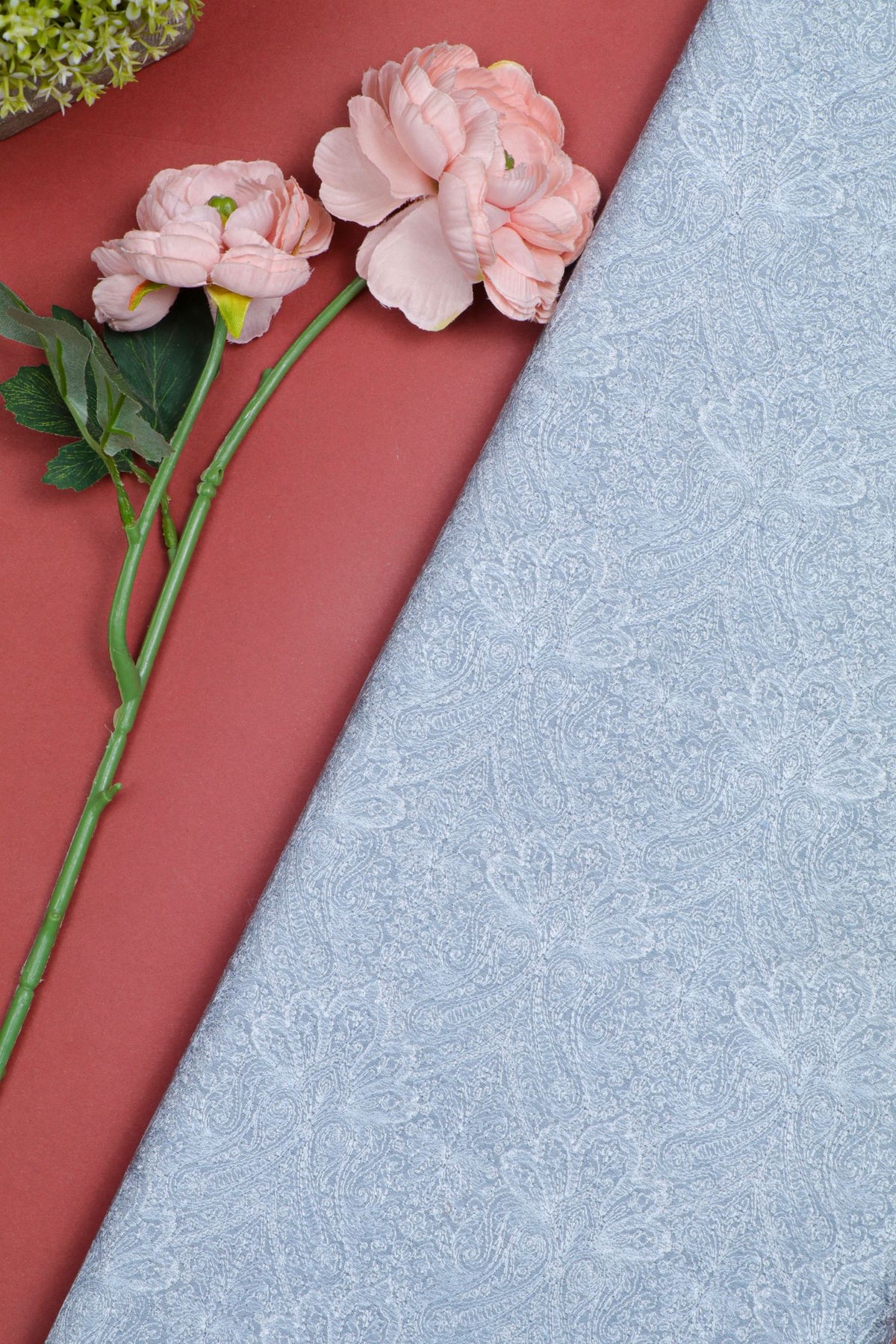 Grey Munga silk  Fabric