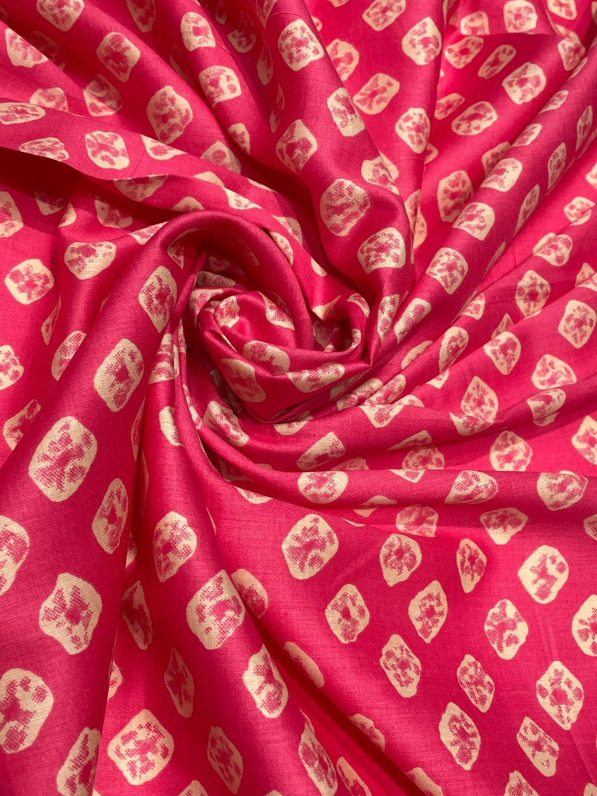 Pink Cotton Silk Fabric