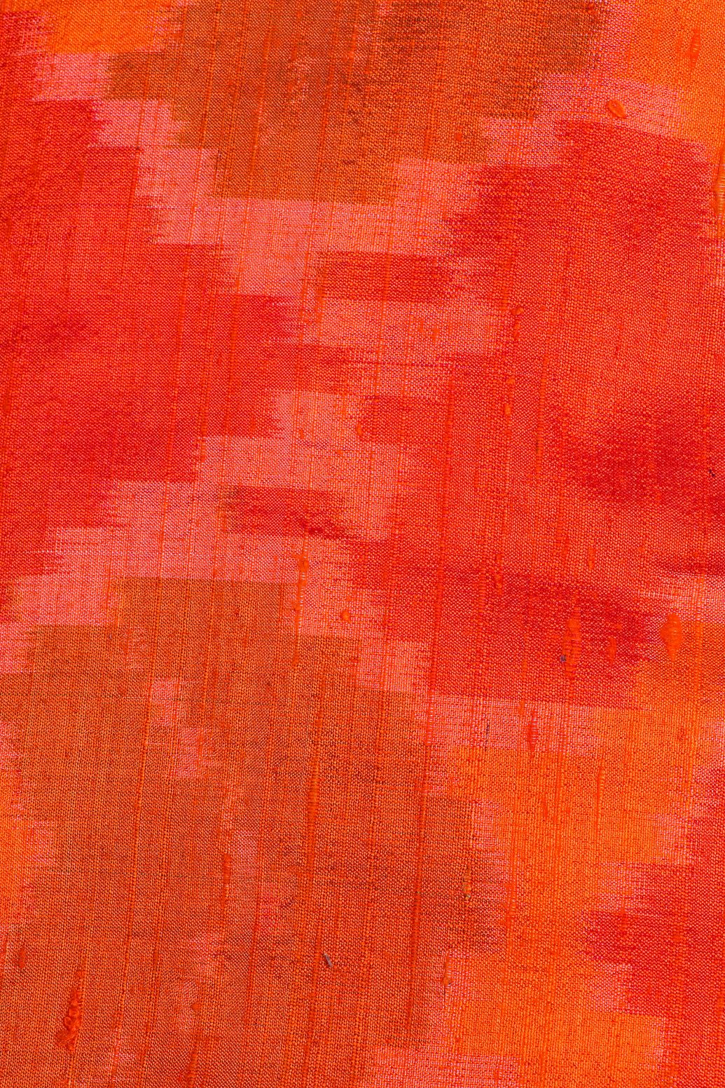 Orange Patola Silk Fabric