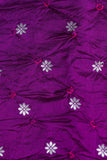 Purple Bandhani Silk Fabric