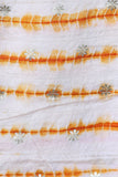 Orange Bandhani Silk Fabric