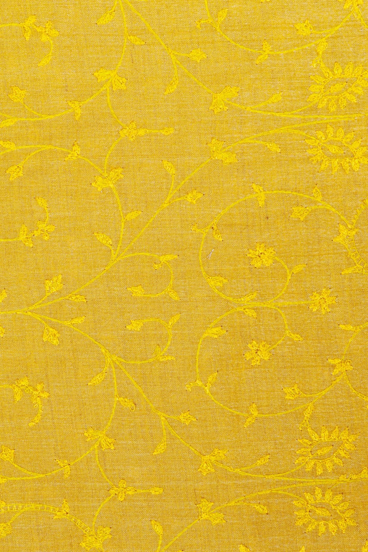 Mustard Munga Silk Fabric