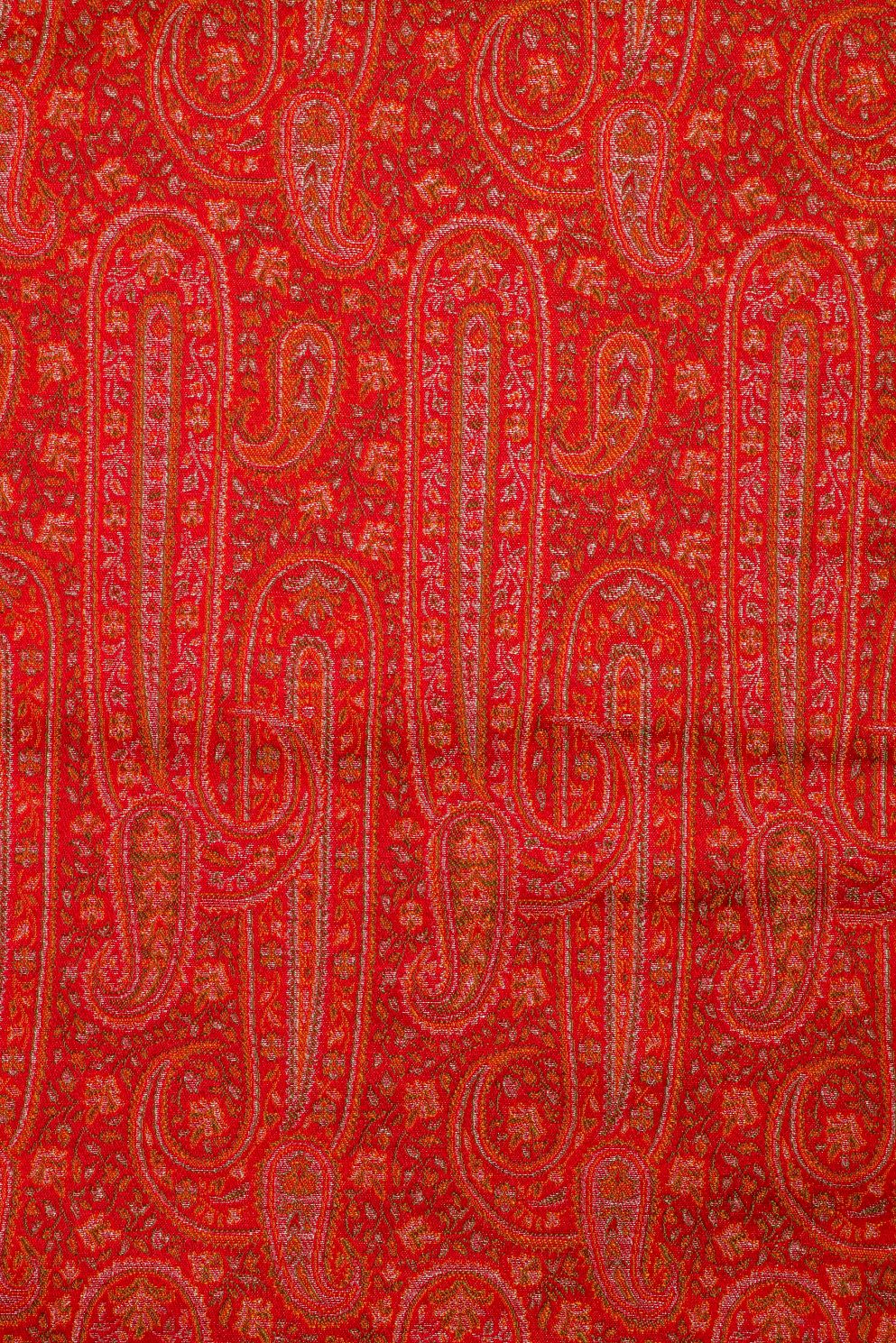 Red Brocade Fabric