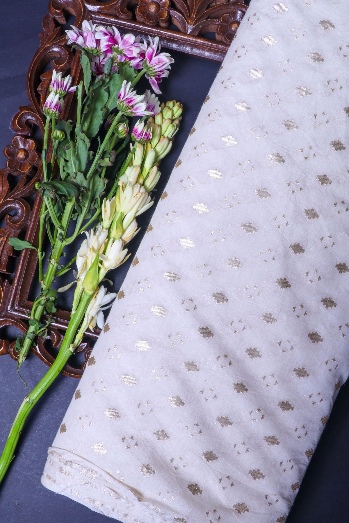 OffWhite Chanderi Fabric