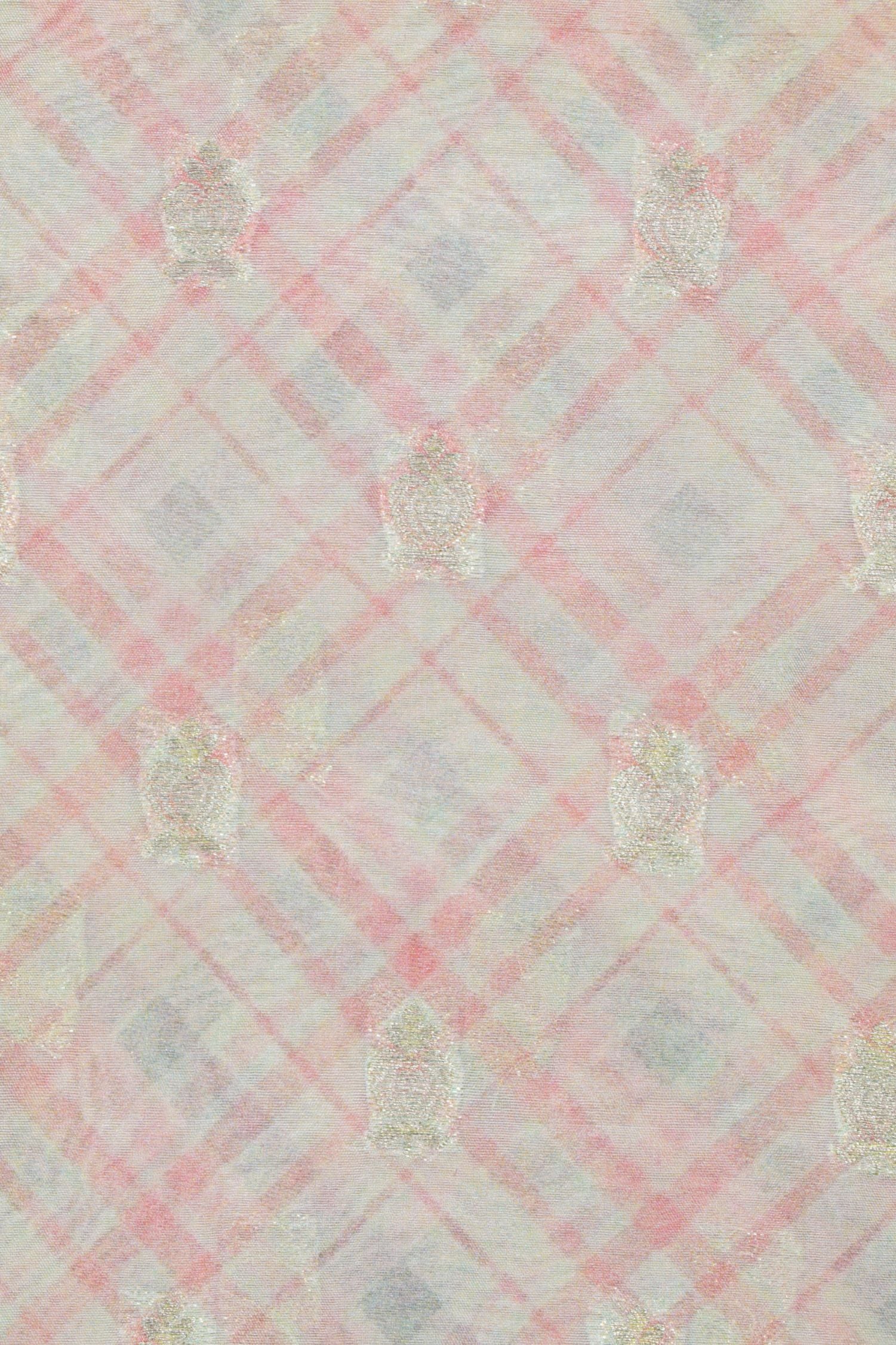 Cream Kora Silk Fabric