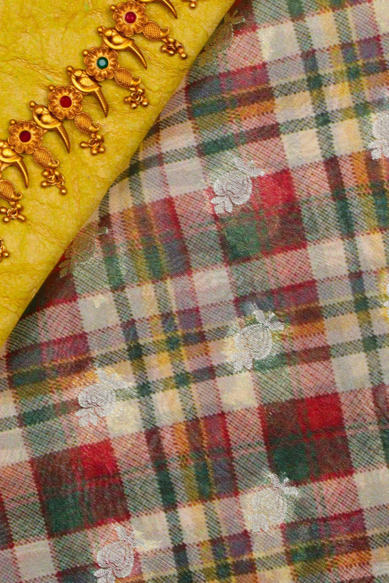 Maroon Kora Silk Fabric