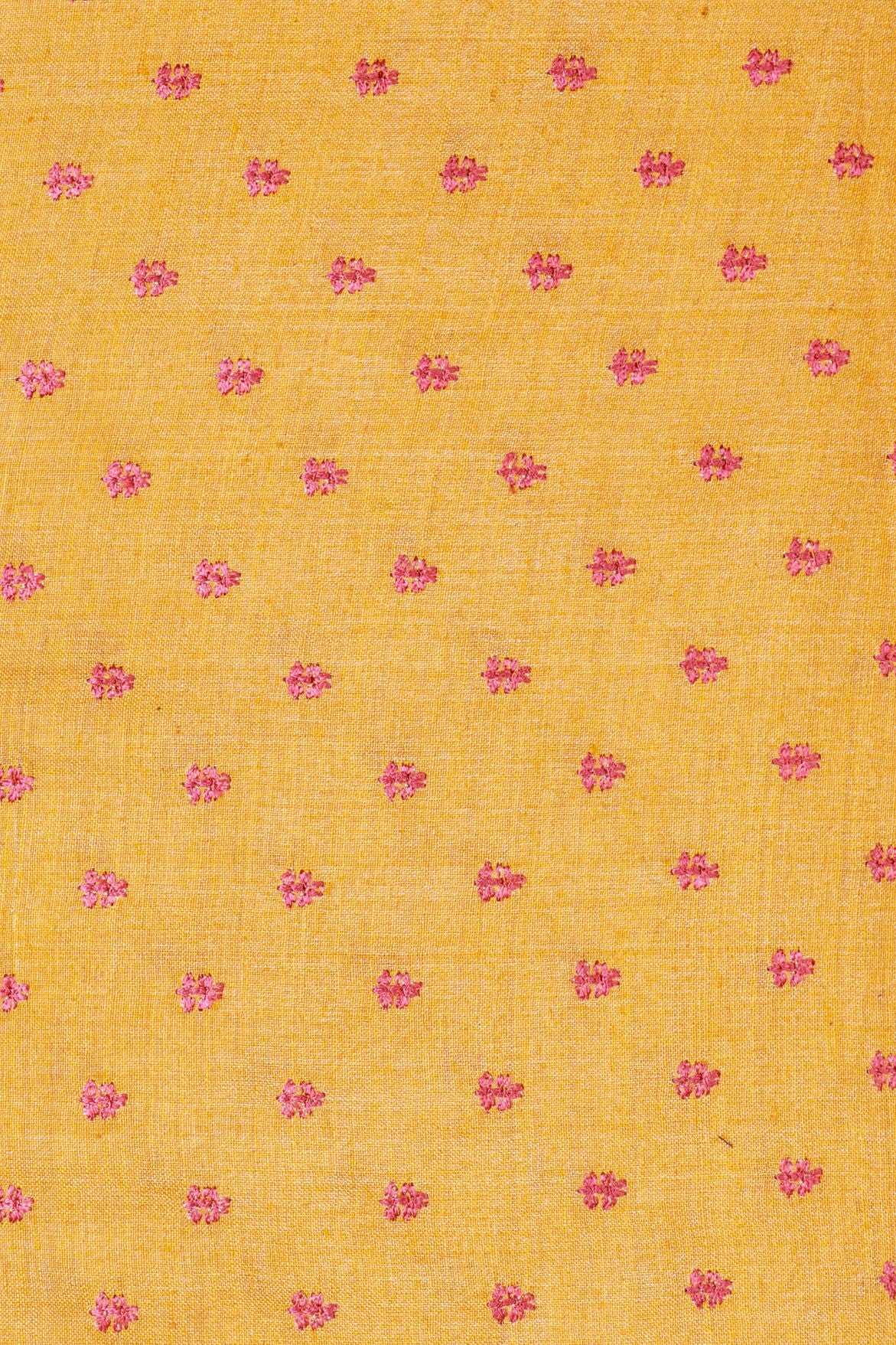 Mustard Munga Silk Fabric