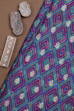 Blue Kora Silk Fabric