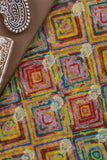 Yellow Kora Silk Fabric
