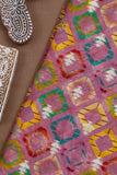 Pink Kora Silk Fabric