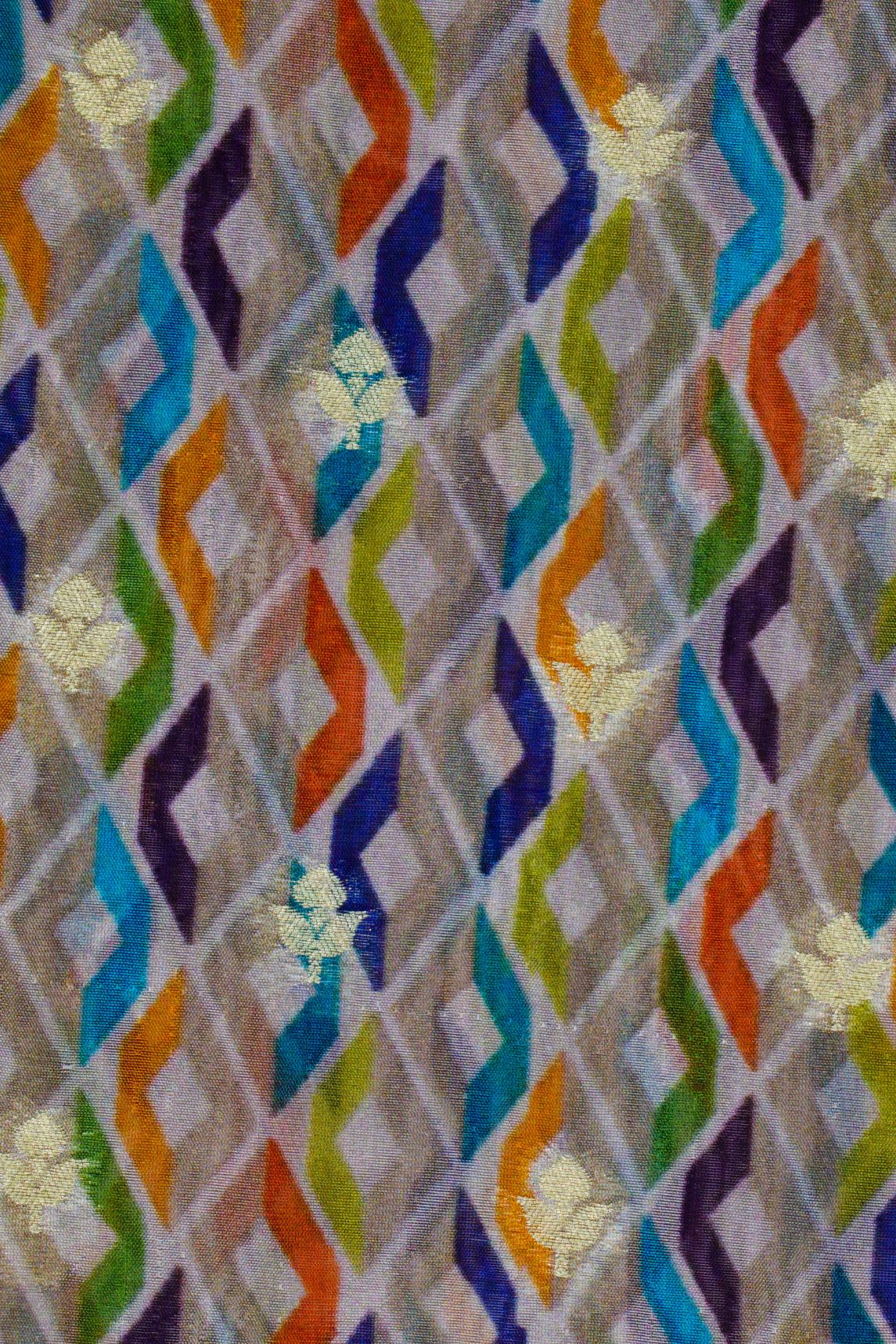 Grey Kora Silk Fabric