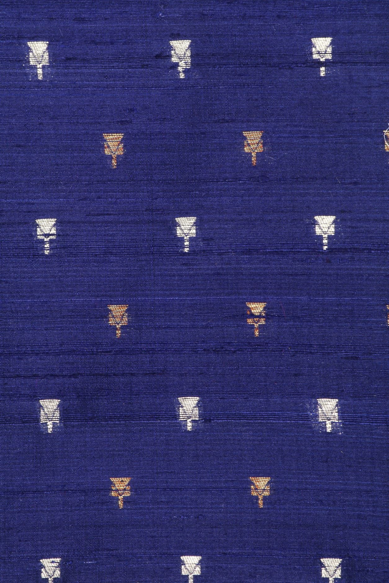Navy Dupion Silk Fabric