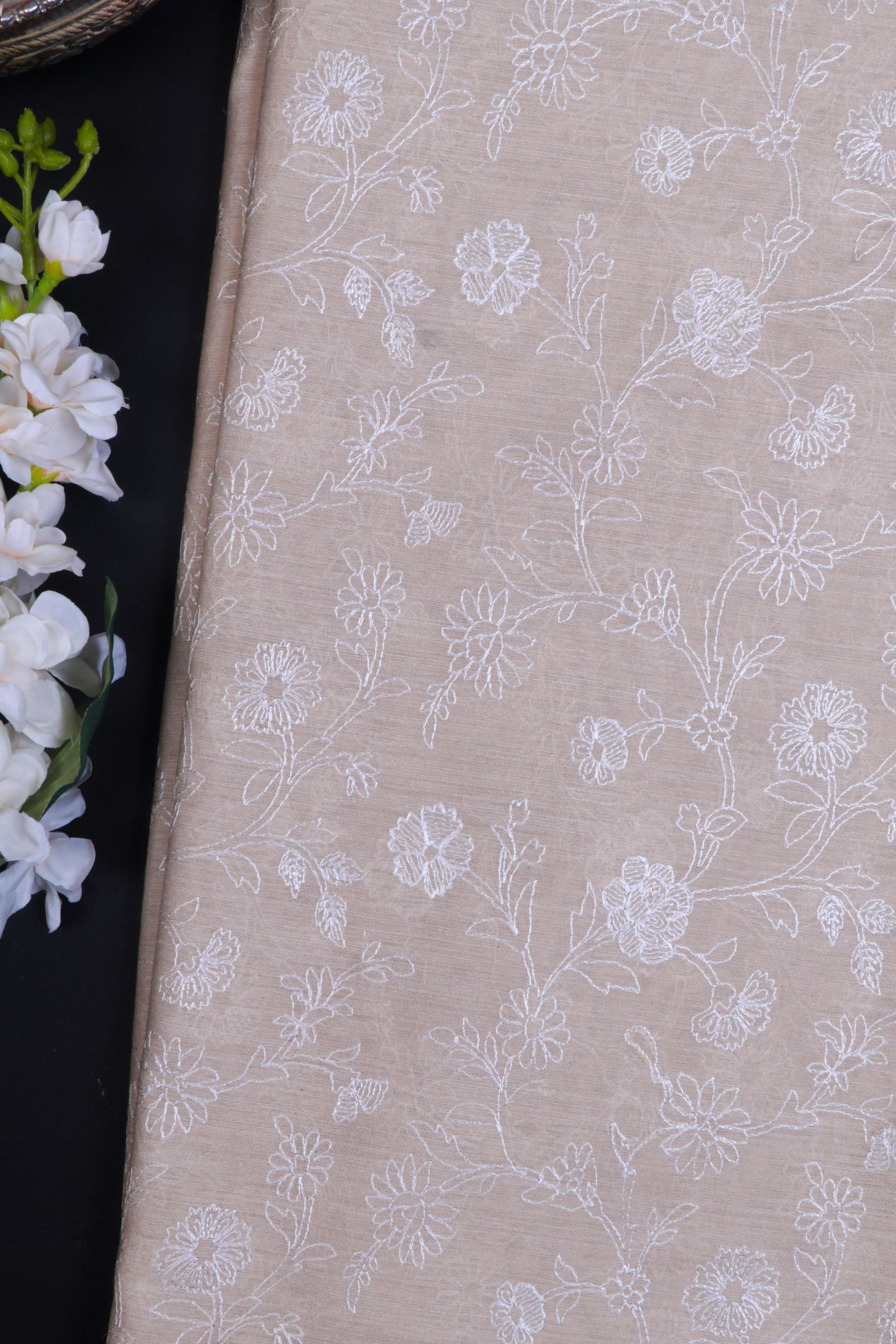 Brown Munga Silk Fabric