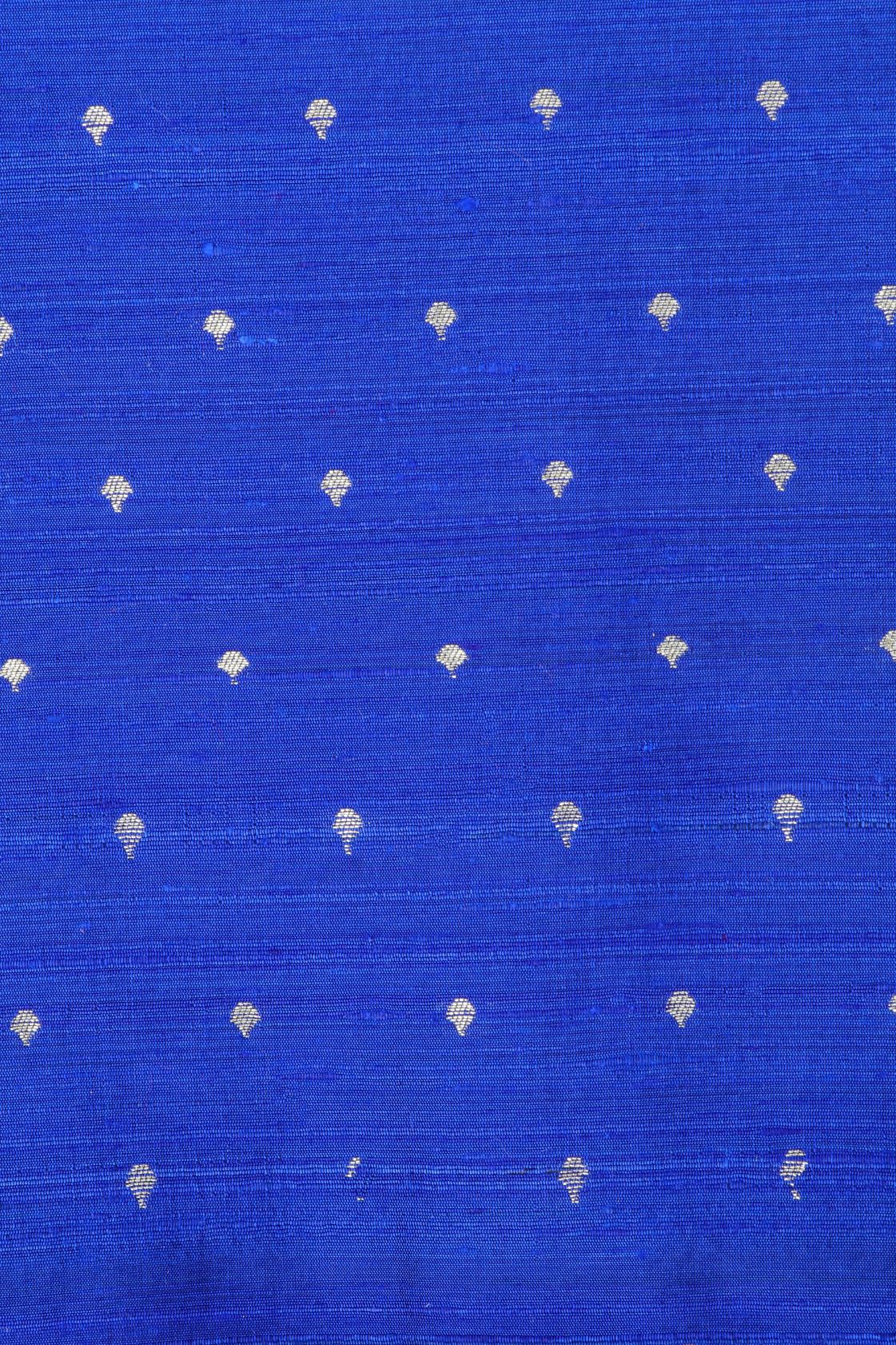 Blue Dupion Silk Fabric