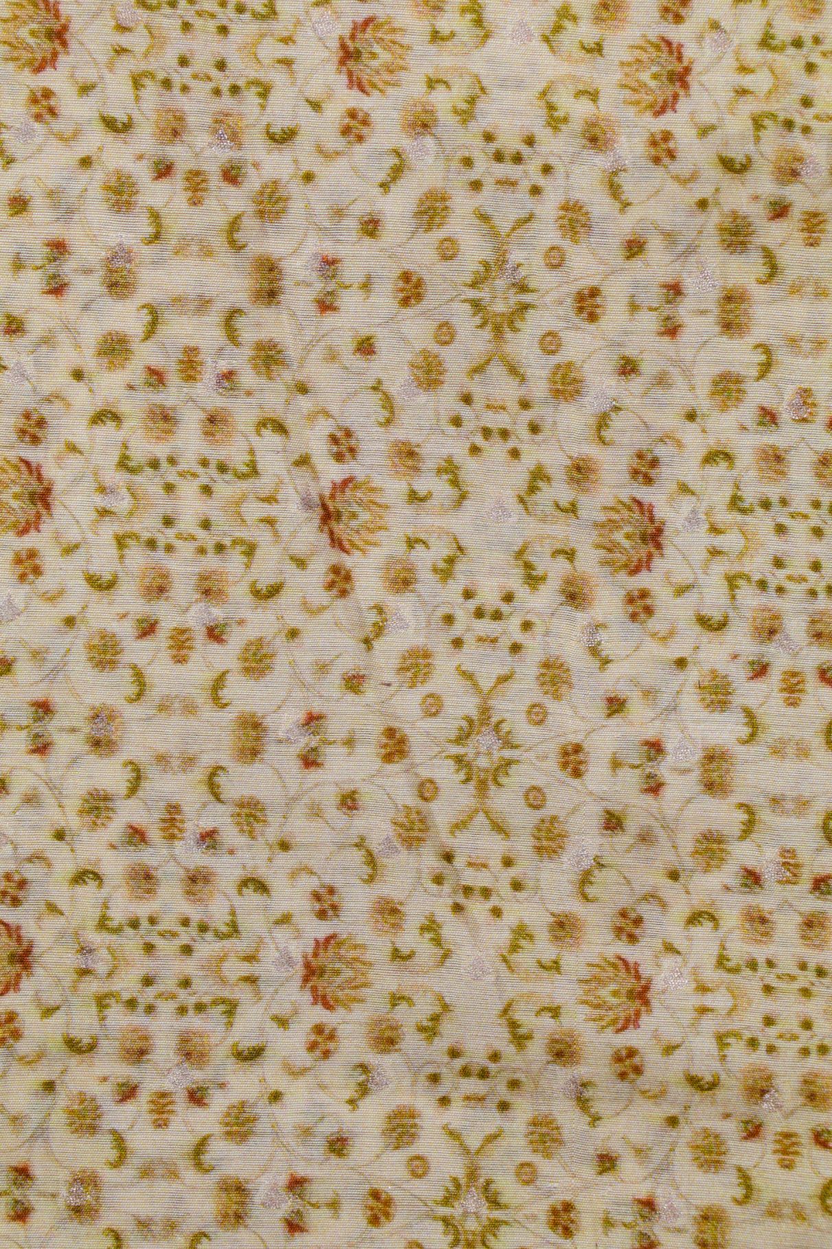 Cream Katan Silk Fabric