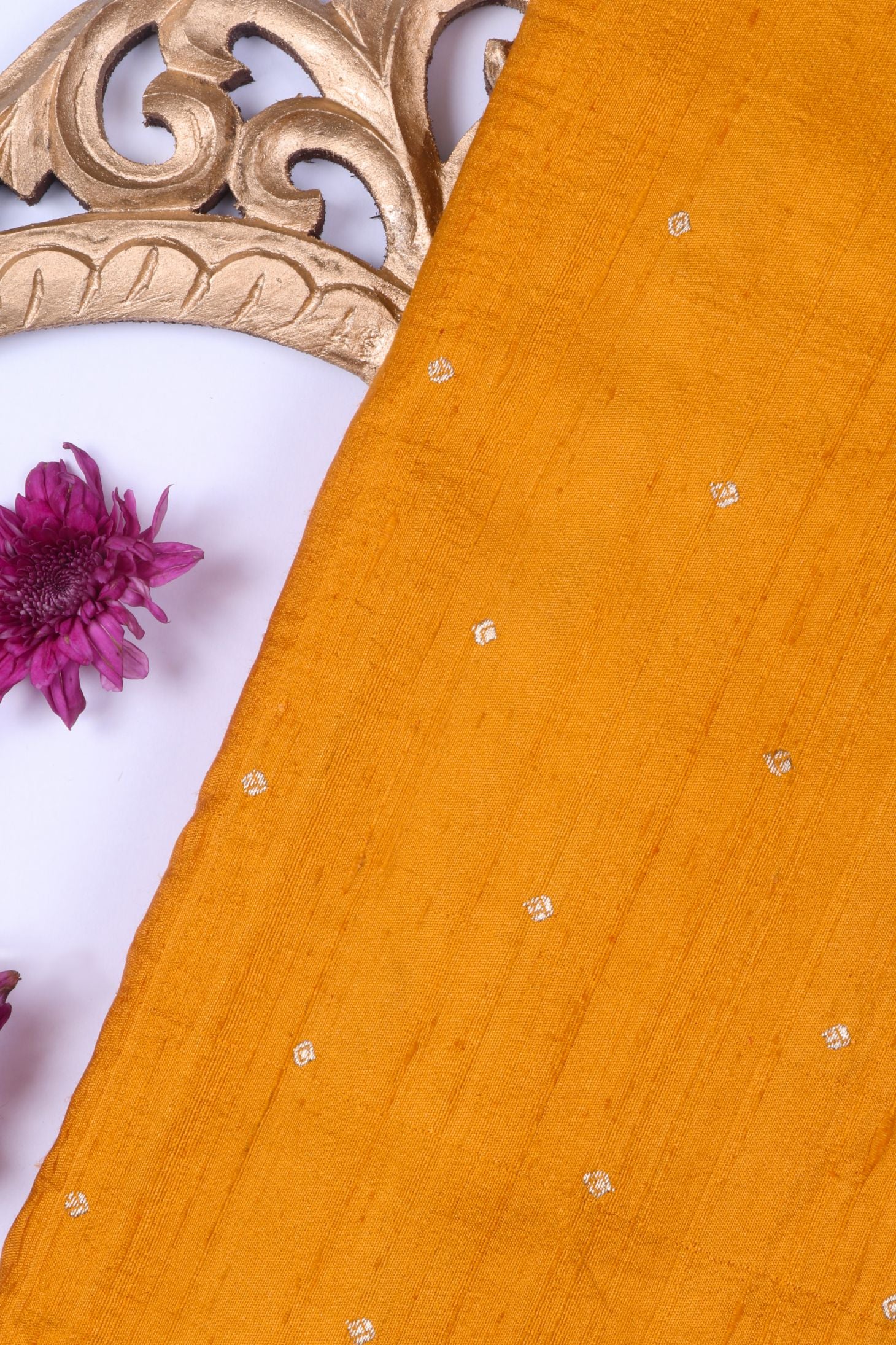 Mustard Dupion Silk Fabric