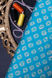 Blue Cotton Silk Fabric
