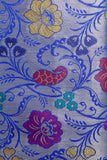 Blue Brocade Fabric