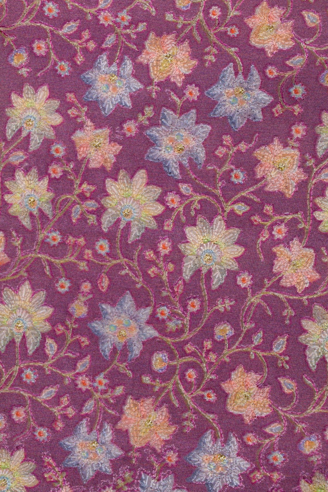 Purple Munga silk  Fabric