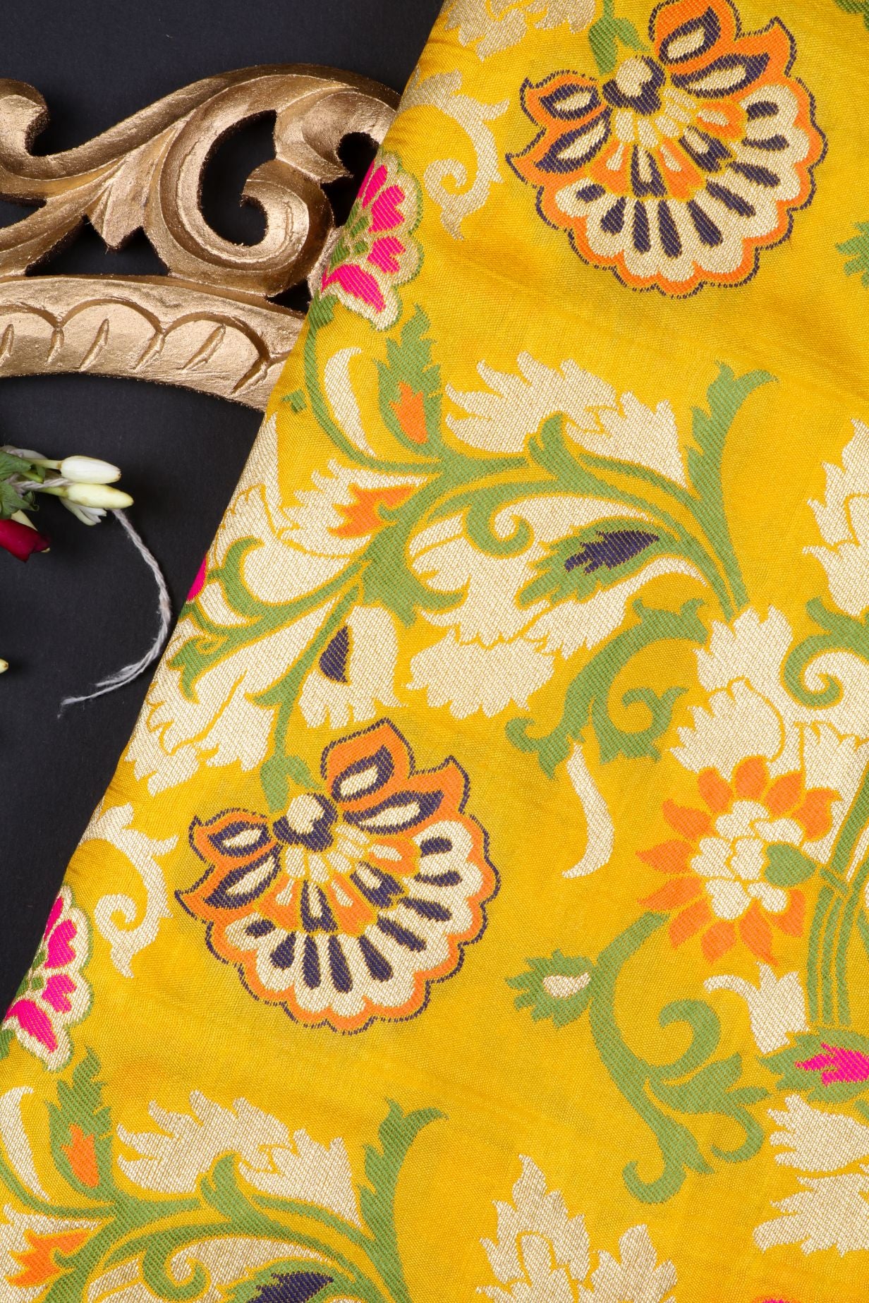 Yellow Broacde Fabric