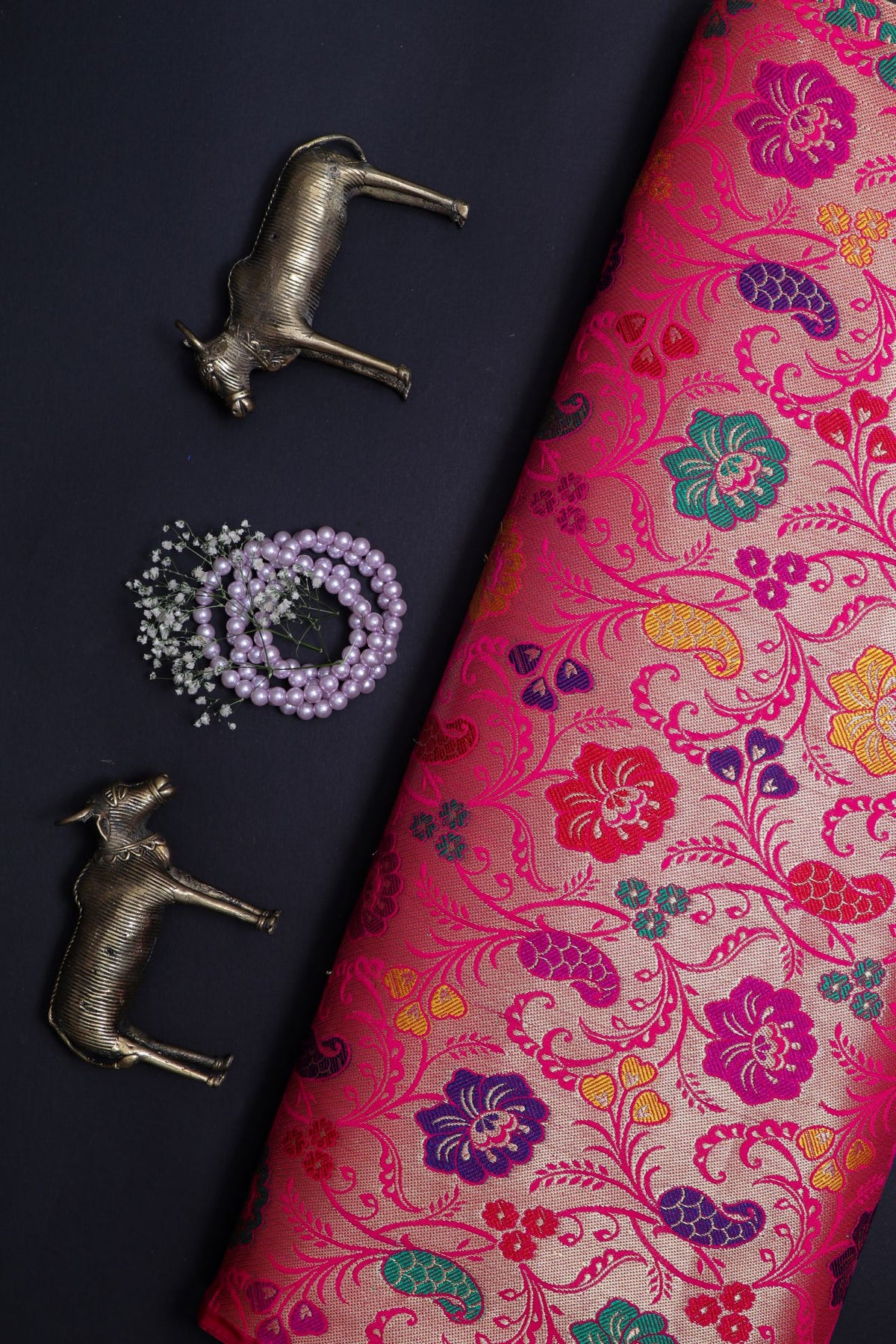 Pink Brocade Fabric