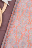 Orange Munga silk  Fabric
